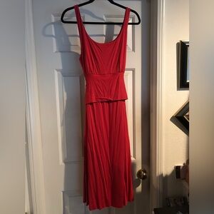 Elegant Three Dots vintage Red Sleeveless Dress♥️